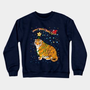 Tiger's Christmas tree and Santa/ Year of the Tiger /New Year 2022/ Tiger 2022 Crewneck Sweatshirt